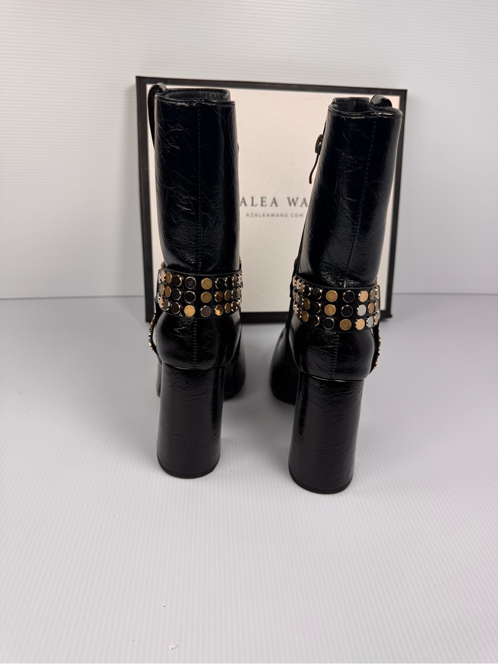 Azalea Wang DYZMA Studded Platform Boots – Black – NIB 🔥 - Picture 4 of 6